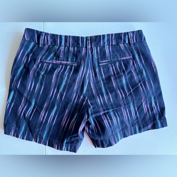 Merona Striped Mid Rise Shorts For Women Size 2 100% Cotton - Picture 3 of 3
